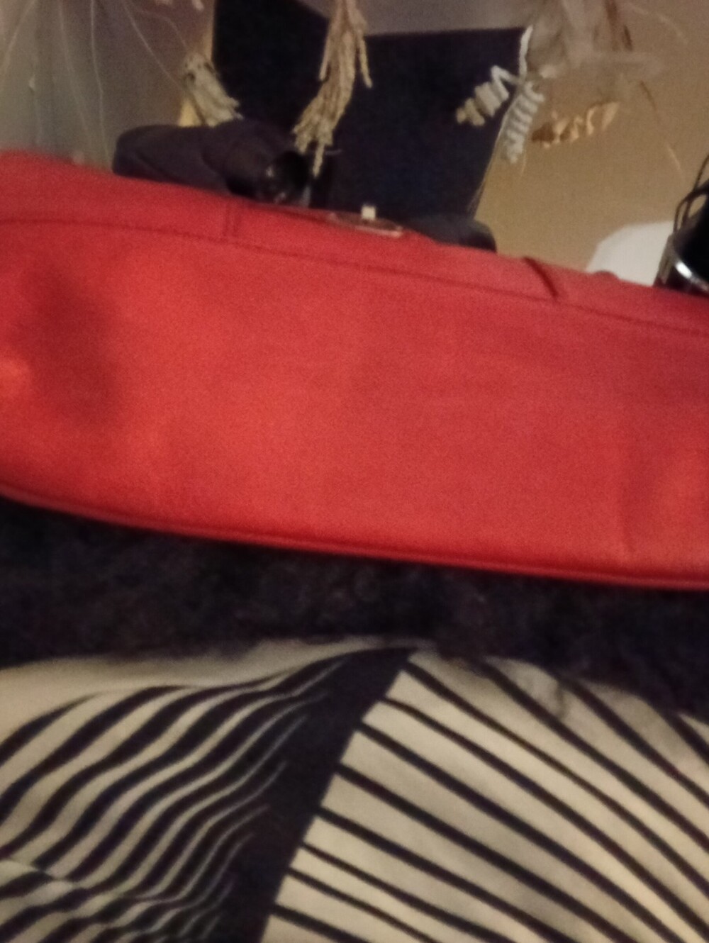 #F2 Fossil Long Live VTG Red Women's Shoulder Bag - Classic Hunter Hobo Style - Picture 5 of 15